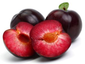 Plum Cut Open